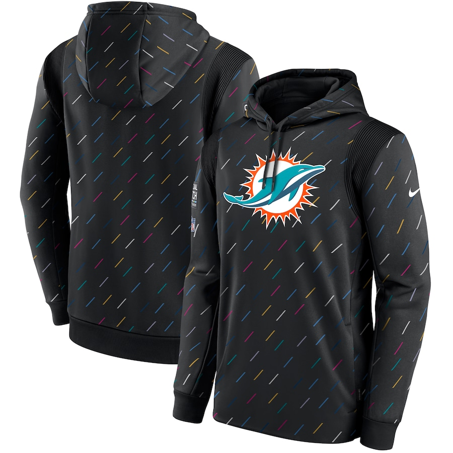Women NFL  Miami Dolphins 2025 Nike black hoodie->women nfl jersey->Women Jersey